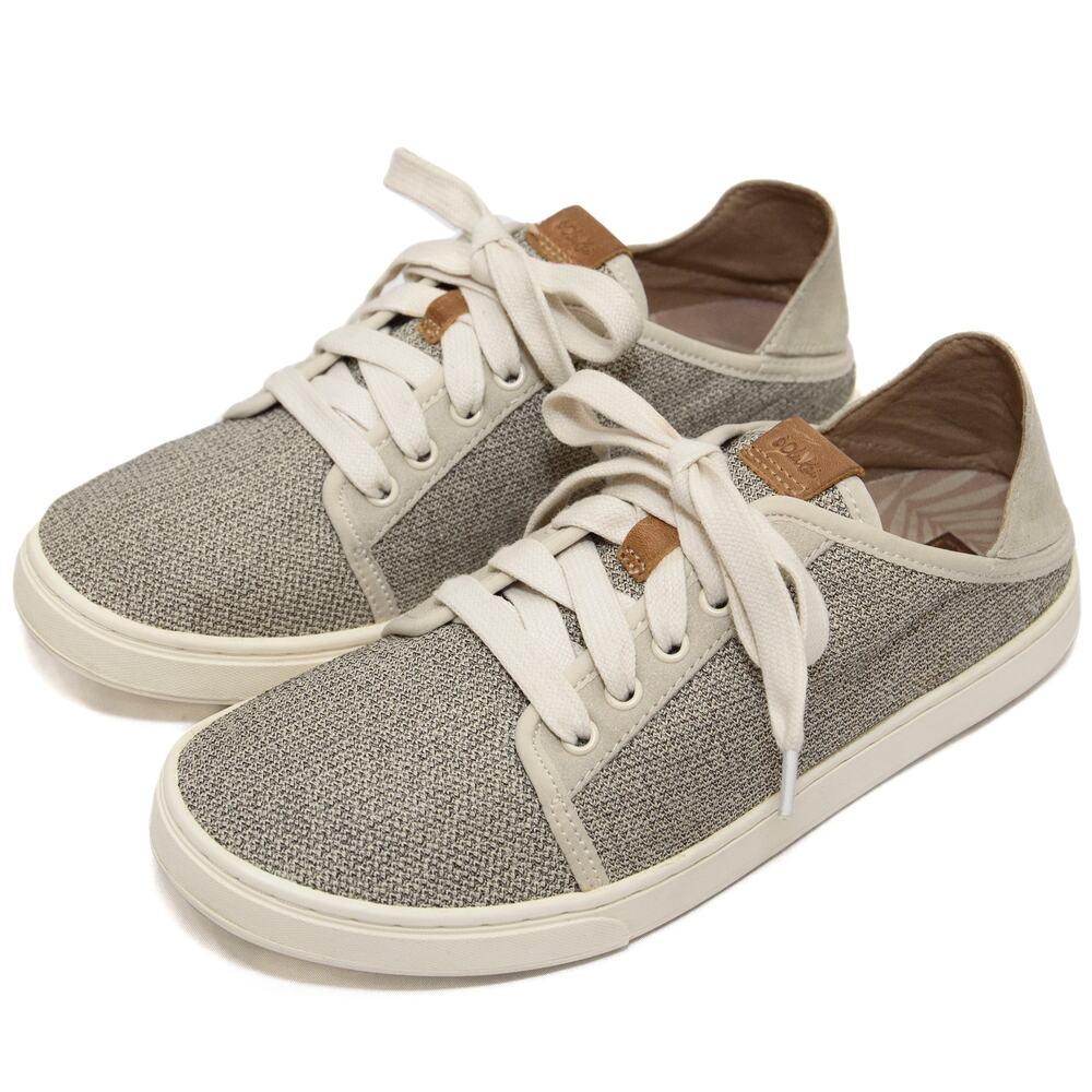 Olukai Tapa Tan Pehuea Li Lace Up Sneakers Size 8
